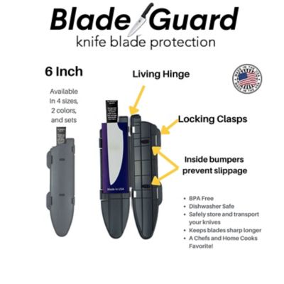 Image showing  Knife Blade Cutlery Protective Cover, 6 in. Grey