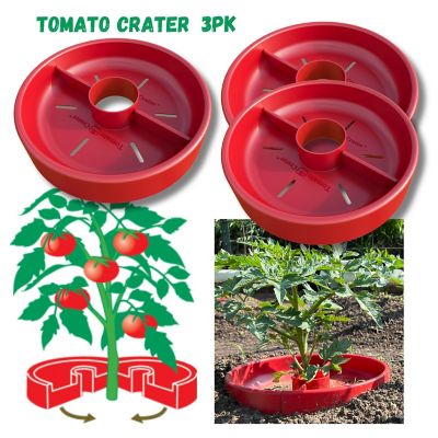 Tomato Crater Vegetable Garden Water Tray Trough All Purpose, 3 pk.