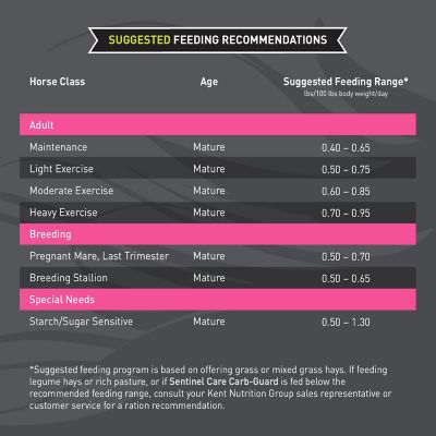 Image showing 6 th Kent Blue Seal Sentinel Care Carb-Guard Horse Feed, 50 lb. Bag