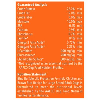 Image showing 8 th Blue Buffalo Life Protection Formula Natural Adult Large Breed Dry Dog Food, Chicken 24 lb.