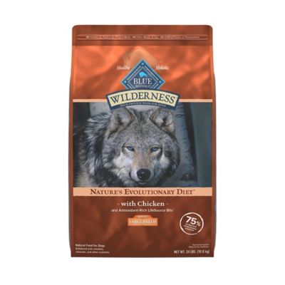 Blue Buffalo Wilderness High Protein Natural Large Breed Adult Dry Dog Food plus Wholesome Grains, Chicken 24 lb. bag I got this Blue Wilderness Large Breed dog food for my dogs and my dogs loved it