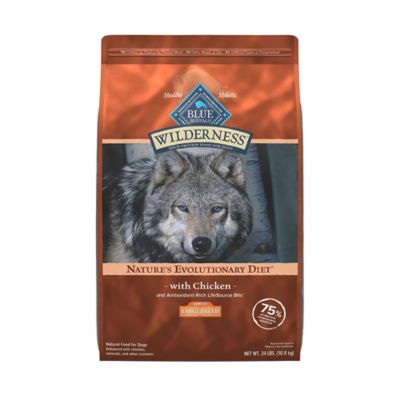 Blue Buffalo Wilderness High Protein Natural Large Breed Adult Dry Dog Food plus Wholesome Grains, Chicken 24 lb. bag