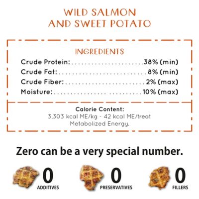 Image showing  All Natural Salmon And Sweet Potato Dehydrated Dog Treat Crunchy and Delicious