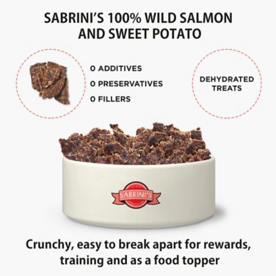 Image showing  All Natural Salmon And Sweet Potato Dehydrated Dog Treat Crunchy and Delicious