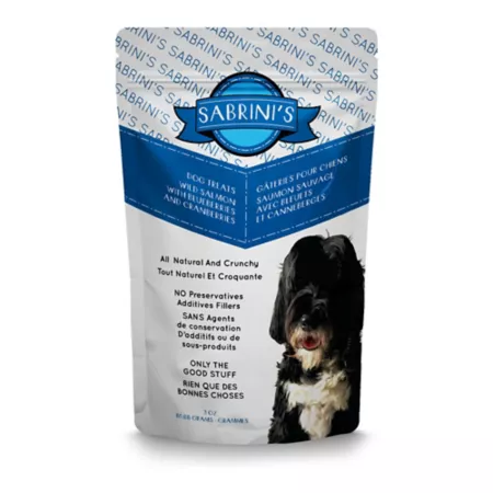 Sabrini's Royal Treats All Natural Salmon with Blueberries and Cranberries Crunchy and Delicious Dehydrated Dog Treat Dog Treat Pouches