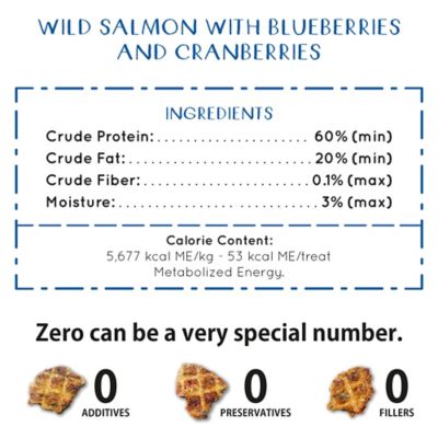 Image showing  All Natural Salmon With Blueberries and Cranberries Dehydrated Dog Treat Crunchy and Delicious