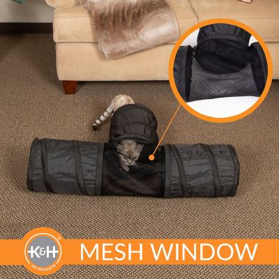 Image showing  Cat Tunnel Toy 3-Way T-Tunnel, Black, 33 x 20 x 9 in.