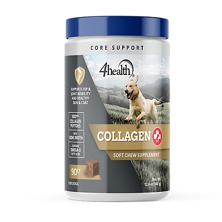 4health Collagen with Salmon Oil Soft Chew Supplement for Dogs 90 ct.