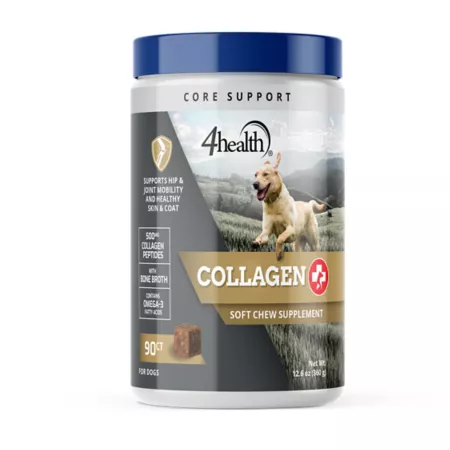 4health Collagen and Salmon Oil Soft Chewable Supplement for Dogs 90 ct Dog Hip & Joint Care