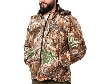 Realtree Men's Heated Hooded Jacket, Camo