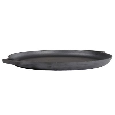 Image showing  Seasoned Cast Iron Pizza Pan with Handles - 13.75-Inch