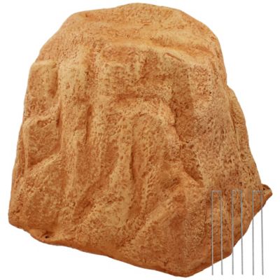 Sunnydaze Decor Artificial Polyresin Landscape Rock with Stakes - Sand