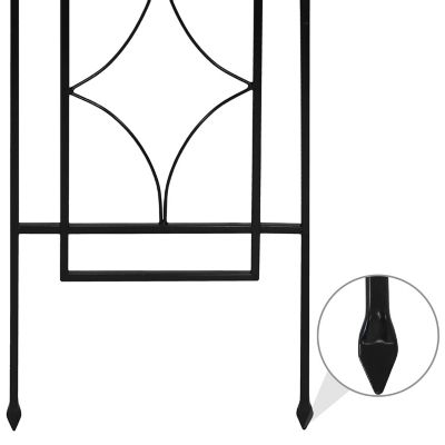 Image showing  Decorative Steel Metal Chic Diamonds Design Garden Trellis - 60 H - Black - 2-Pack