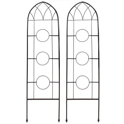 Sunnydaze Decor 2 pc. Arched Wall Trellis with Flowerpot Supports, 60 in.