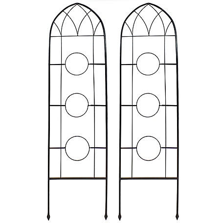 Sunnydaze Decor 2 pc. Arched Wall Trellis with Flowerpot Supports, 60 in.