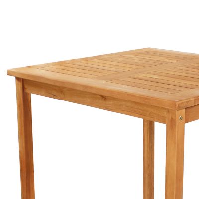 Image showing  31 in. Square Teak Wood Outdoor Bar Table