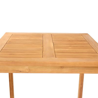 Image showing  31 in. Square Teak Wood Outdoor Bar Table