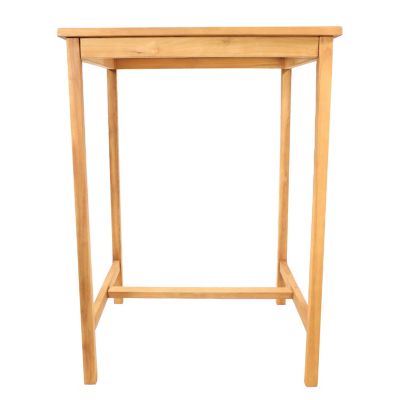 Image showing  31 in. Square Teak Wood Outdoor Bar Table