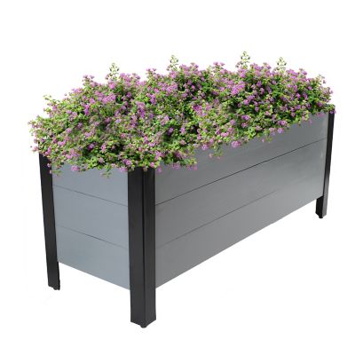 Sunnydaze Decor Acacia Wood Raised Garden Bed with Planter Bag