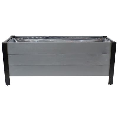 Image showing  Acacia Wood Raised Garden Bed with Planter Bag