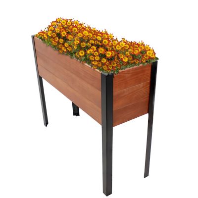 Sunnydaze Decor Acacia Raised Garden Bed with Removable Planter Bag