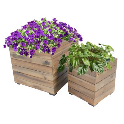 Outdoor Essentials Haven 18 in. x 30 in. x 27 in. Rectangle Tall Cedar  Planter Box 508742 - The Home Depot