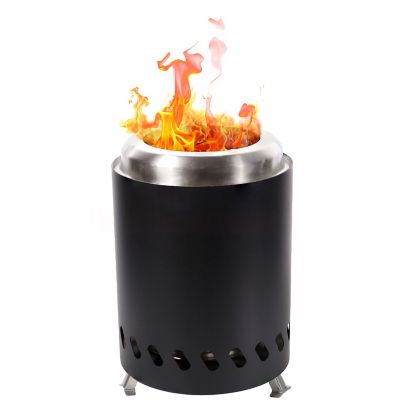 Sunnydaze Decor Tabletop Smokeless Fire Pit with Bag and Poker, 5.5 in., Black
