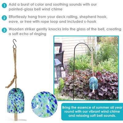 Image showing  Natural Melody Glass Wind Chime Bell - 7.5 in.