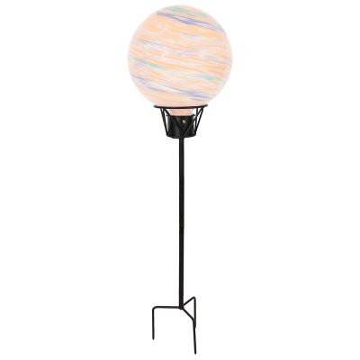 Sunnydaze Decor Outdoor In-Ground Steel Gazing Globe Stand - 24 in. - Black, ZIB-874