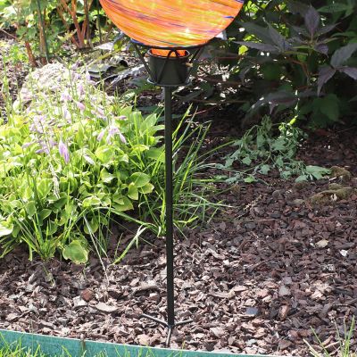 Image showing  Outdoor In-Ground Steel Gazing Globe Stand - 24 in. - Black, ZIB-874