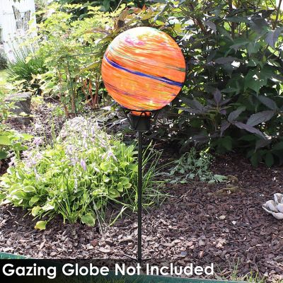 Image showing  Outdoor In-Ground Steel Gazing Globe Stand - 24 in. - Black, ZIB-874