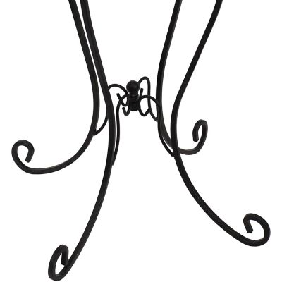 Image showing  Outdoor Graceful Curved Steel Gazing Globe Stand - 18.25 in. - Black, ZIB-881