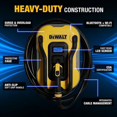 Image showing  48 Amp Electric Vehicle Level 2 EV Charger, 240 V, App Control, Bluetooth & Wi-Fi, Outdoor Hardwired, 25 ft. Cable