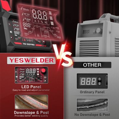 Image showing 8 th YesWelder 110V/220V Dual Voltage 200 Amps Stick/DC TIG/Pulse TIG 3 in 1 Multiprocess TIG Welder