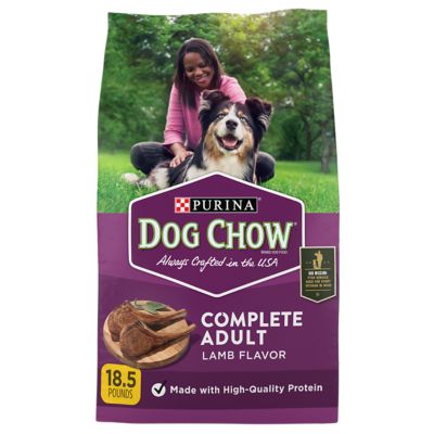 Purina Dog Chow Complete Adult Dry Dog Food Kibble With Lamb Flavor - 18.5 lb. Bag