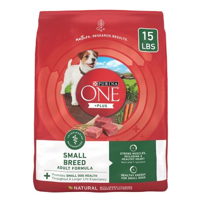 Purina ONE Plus Small Breed All Life Stages Lamb and Rice Formula Dry Dog Food, 15 lb. Bag