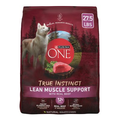 Purina ONE True Instinct All Life Stages Lean Muscle Support Real Beef Formula Natural Dry Dog Food, 27.5 lb. Bag