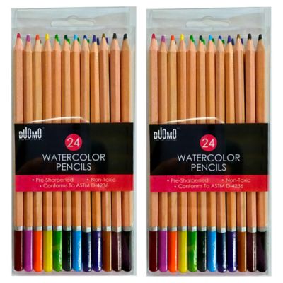 Duomo Fine Arts: Premium Watercolor Pencils - 2 Pack of 24 Pencils