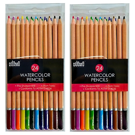 Duomo Fine Arts: Premium Watercolor Pencils - 2 Pack of 24 Pencils