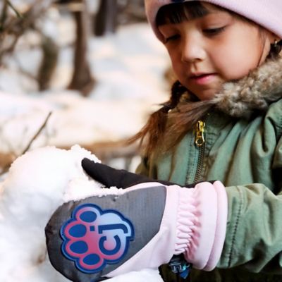 Image showing 8 th carter joey Magic Mittens Light Pink & Hot Pink -Waterproof Toddler Winter Mitten
