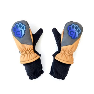 Image showing  Magic Mittens Brown & Blue - Waterproof Toddler Winter Mittens