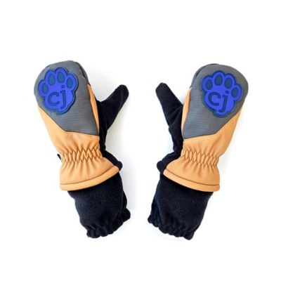 Image showing  Magic Mittens Brown & Blue - Waterproof Toddler Winter Mittens