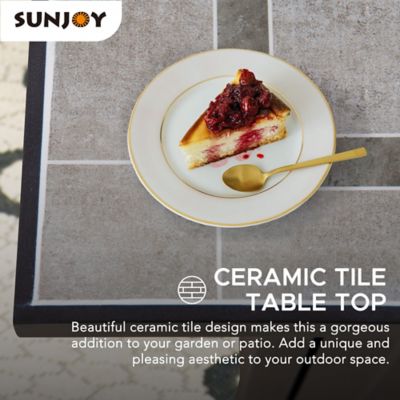 Image showing  Hartnell Rectangular Propane Burning Firepit Table