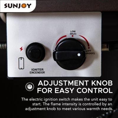 Image showing 7 th Sunjoy Hartnell Rectangular Propane Burning Firepit Table