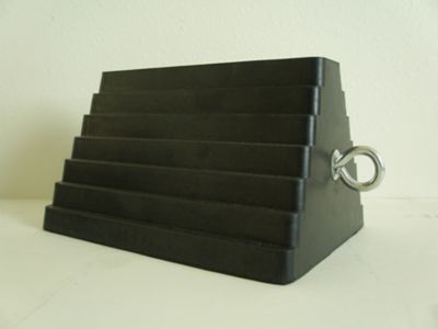 Image showing  Rubber Wheel Chock w/Eyebolt - 6 pack STF-975RPCEI-6PK