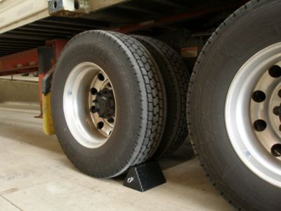 Image showing 7 th Shop Tuff Rubber Wheel Chock w/Eyebolt - 6 pack STF-975RPCEI-6PK