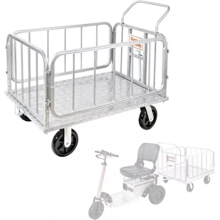 SuperHandy Utility Trailer 1 200 lb Capacity TRI-GUO099 Utility Carts