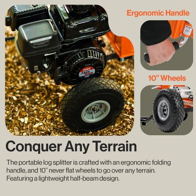 Image showing 6 th SuperHandy Hydraulic Log Splitter 25 Ton TRI-GUO096
