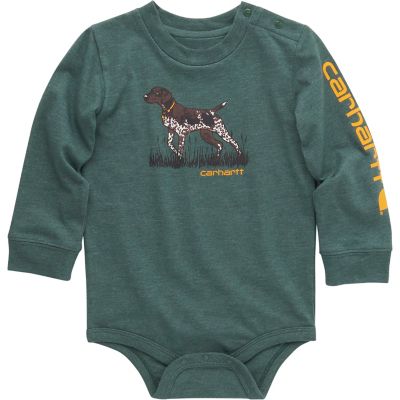 Carhartt Baby Boys' Dog Long-Sleeve Bodysuit