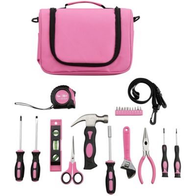 Image showing  21 pc. Mini Tool Set, Pink